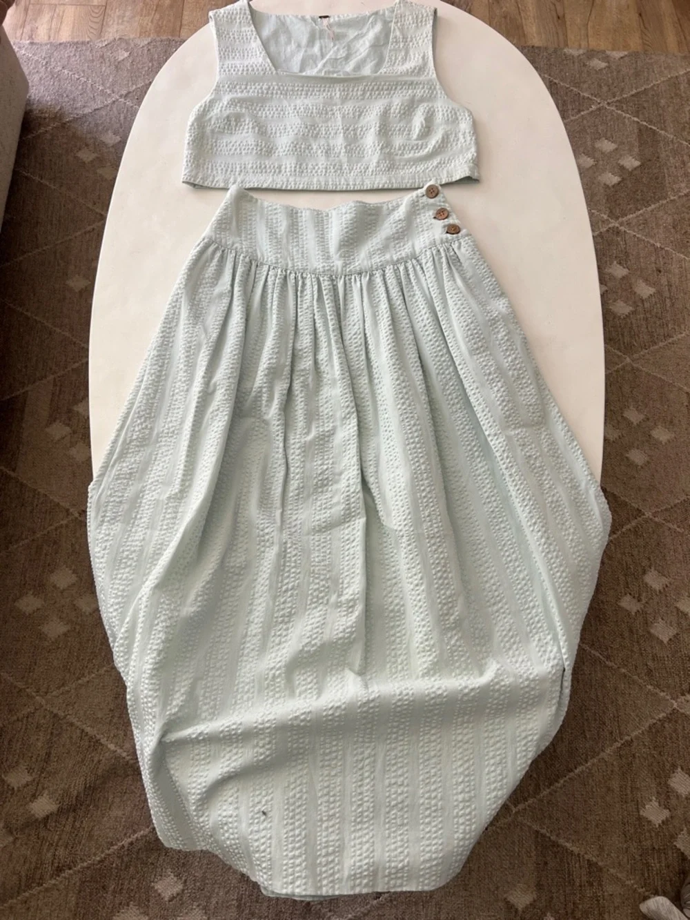 Free People Set For Sunshine 2 Piece Matching Set in Cloud Rider XS (Oversized) - Picture 4 of 9